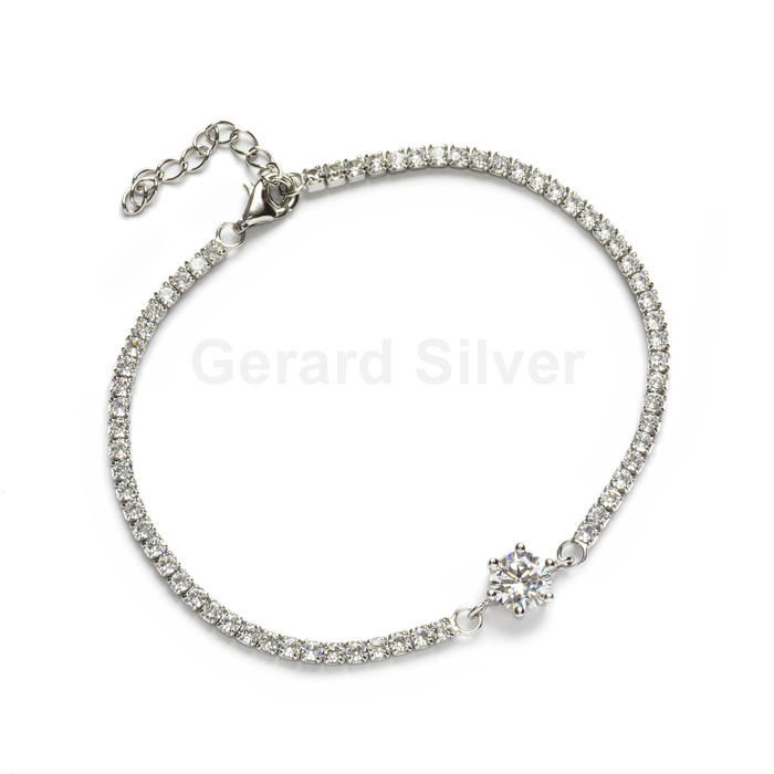 Pulsera Plata Circonita 