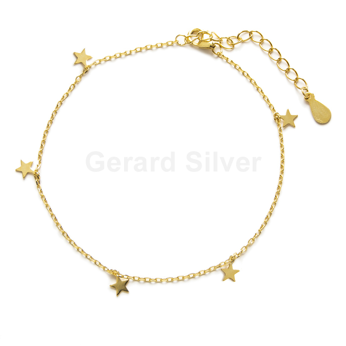 Pulsera Plata Estrellas 