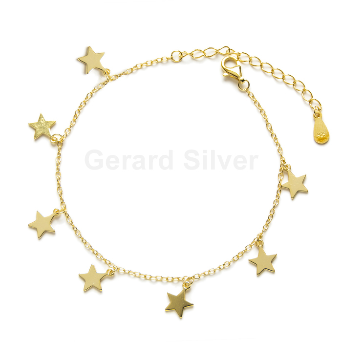 Pulsera Plata Estrellas