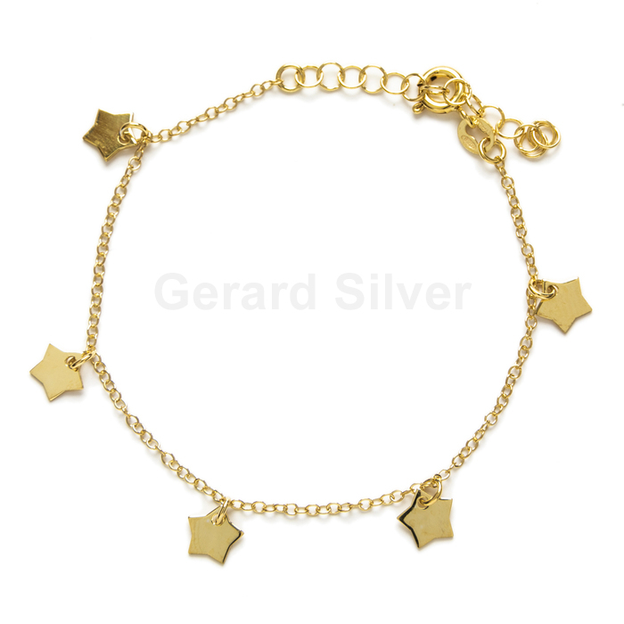 Pulsera Plata Estrellas