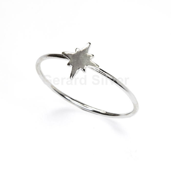 Anillo Plata Estrella Polar