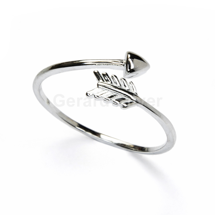 Anillo Plata Ajustable Flecha