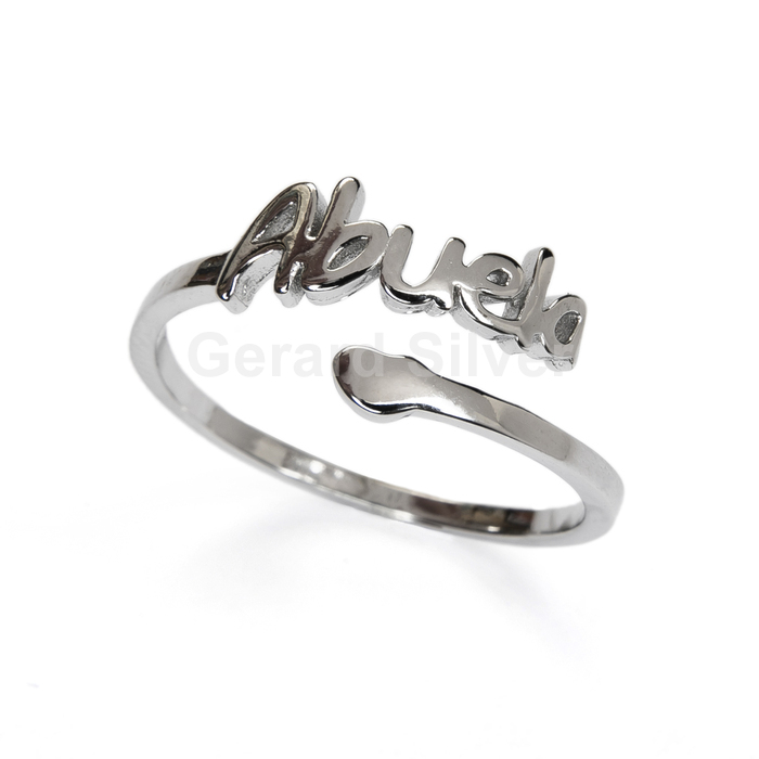 Anillo Plata Ajustable Abuela