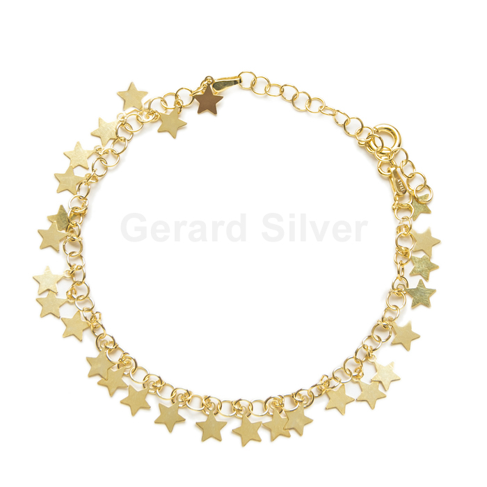 Pulsera Plata Estrellas