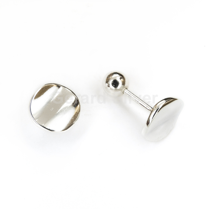 Pendiente de Plata con Cierre de rosca Redondo 