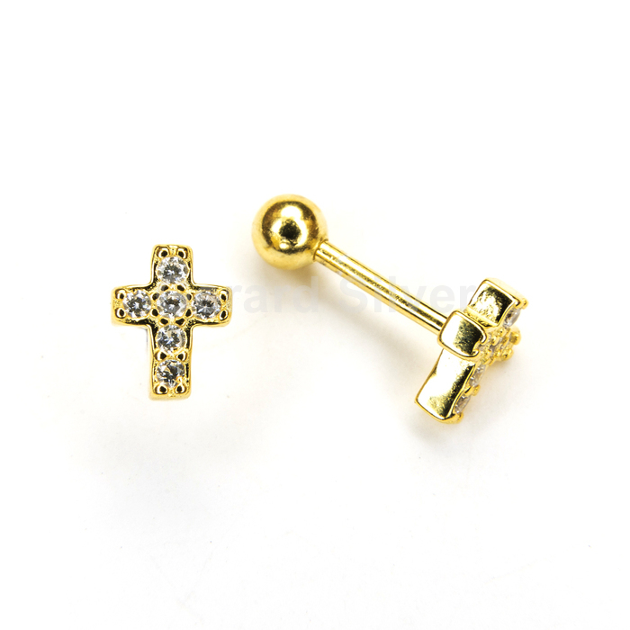 Pendiente de Plata con Cierre de rosca Redondo 