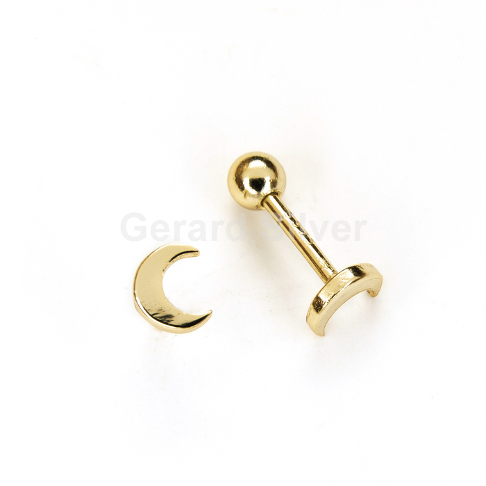 Pendiente de Plata con Cierre de rosca Redondo