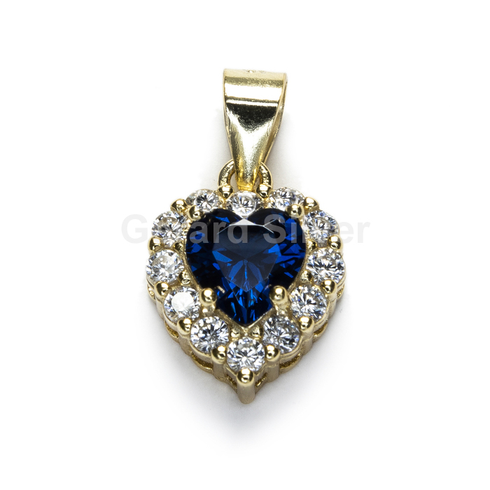 Colgante en Plata y Circonita Corazón