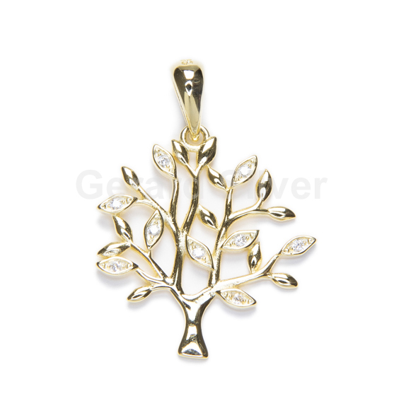 Colgante de Plata y Circonita Árbol de la Vida