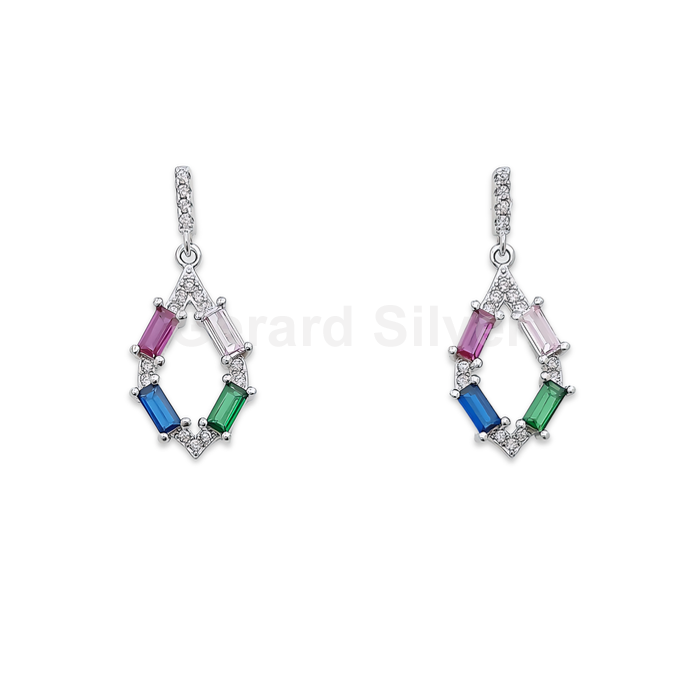 Pendientes en Plata y Circonitas 