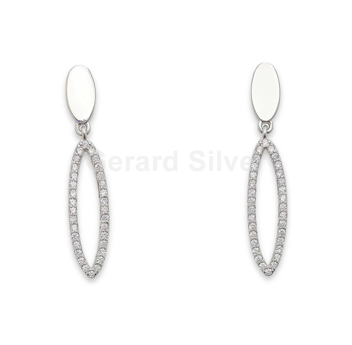 Pendiente Plata y Circonitas 