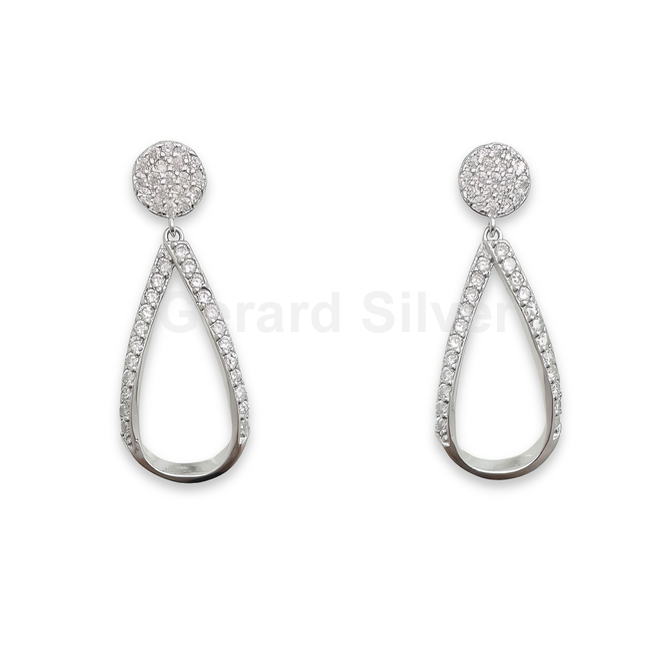 Pendiente Plata y Circonitas 