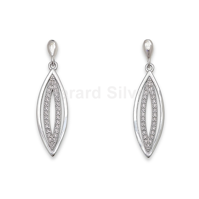 Pendiente Plata y Circonitas 