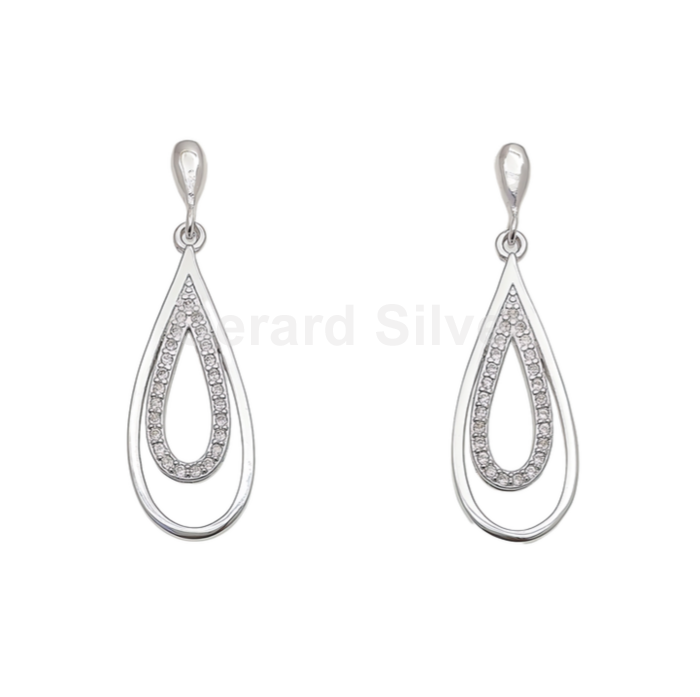 Pendiente Plata y Circonitas 