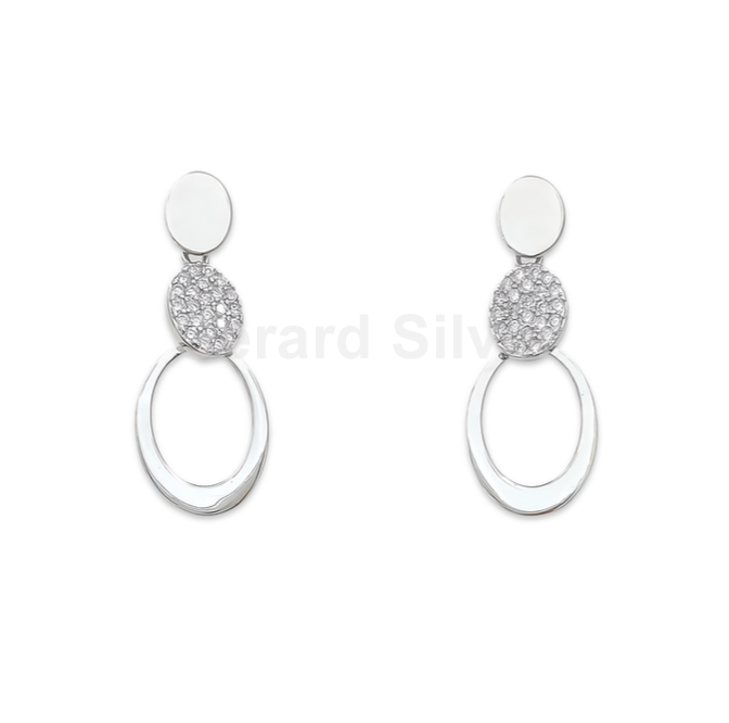 Pendiente  de Plata y Circonitas 