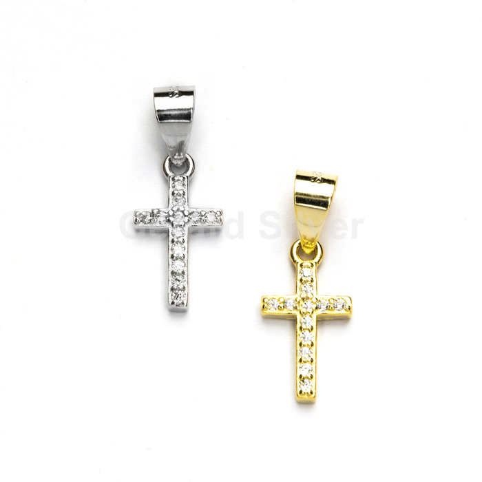 Colgante de Plata y Circonitas Cruz 