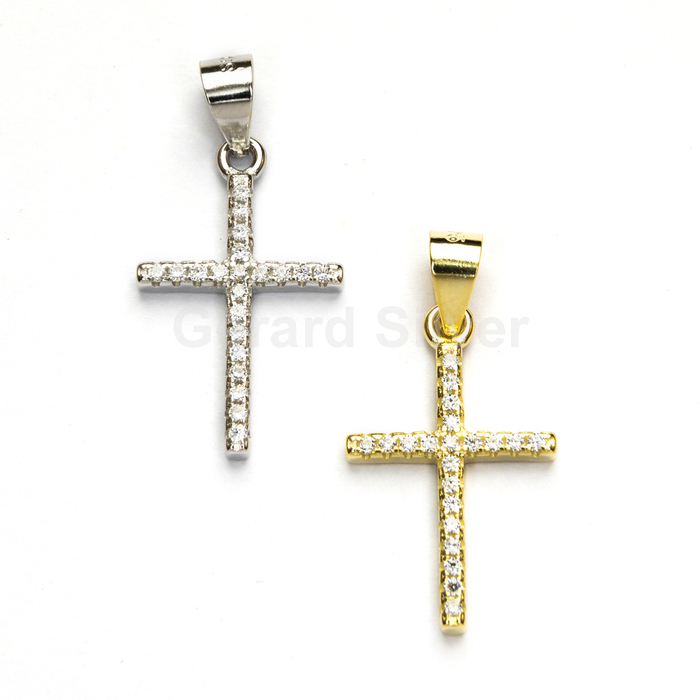 Colgante de Plata y Circonitas Cruz 