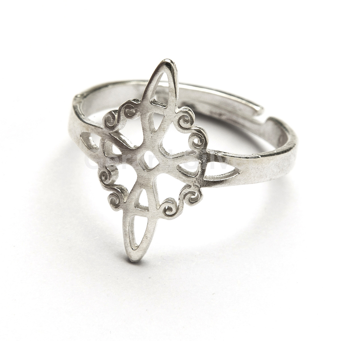 Anillo Abierto de Plata Nudo de Bruja 