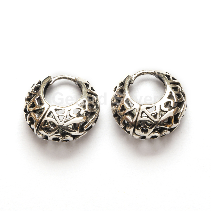 Aro en Plata Calado Estilo Hippie 