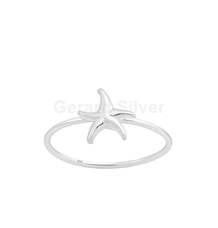 Anillo de Plata y Estrella de Mar 