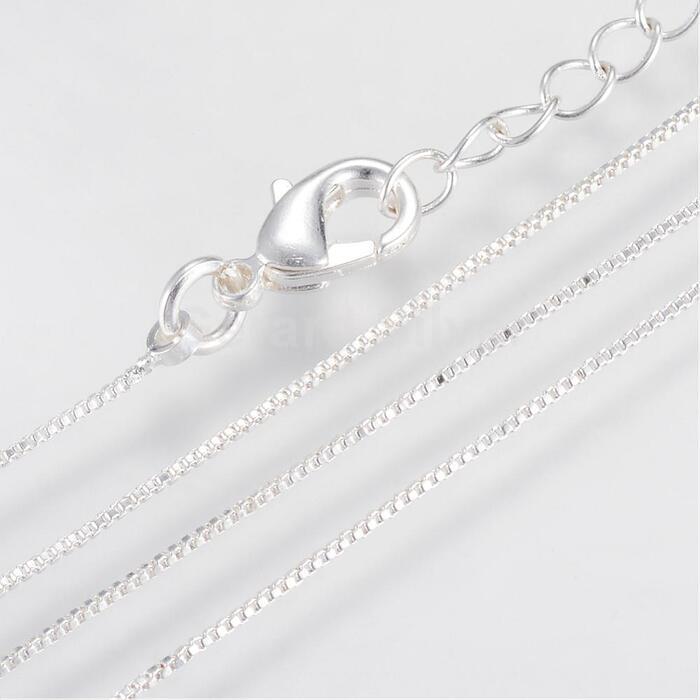 Cadena de Latón Veneciana con Baño de Plata Brillante 