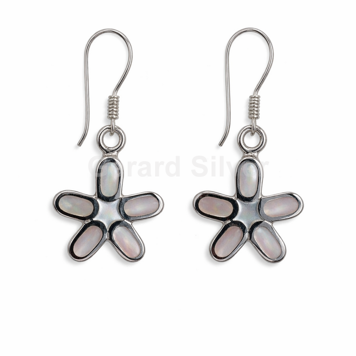 Pendiente de Plata y Nácar Estrella 