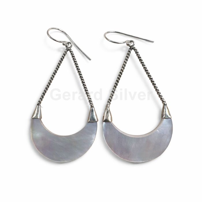 Pendiente de Plata y Nácar 