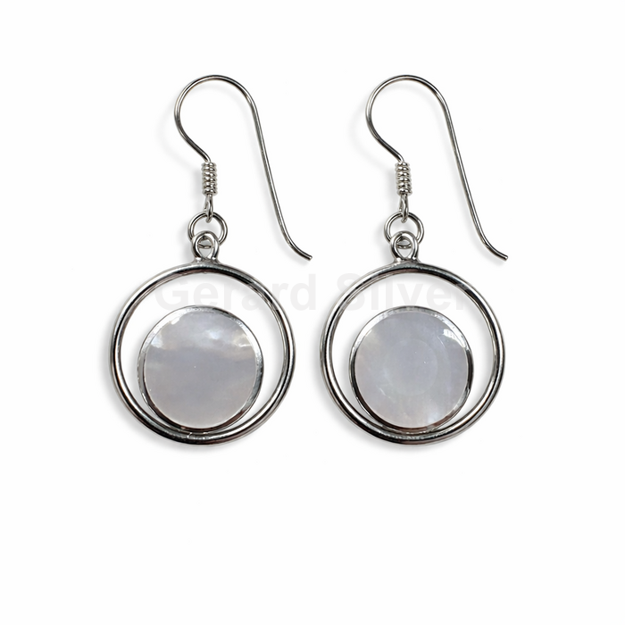 Pendiente de Plata y Nácar 