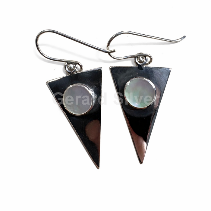 Pendiente de Plata y Nácar 