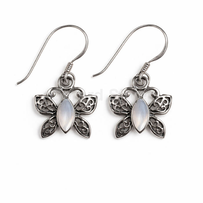 Pendiente de Plata y Nácar Mariposa 