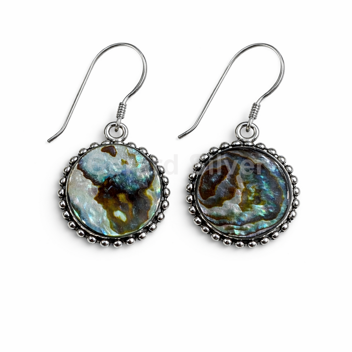 Pendiente de Plata y Abalón 