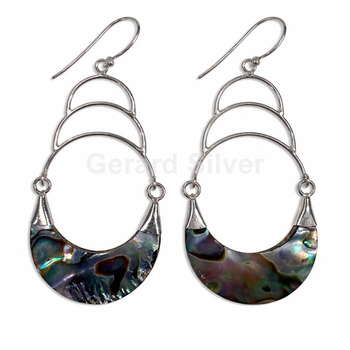 Pendiente de Plata y Abalón 