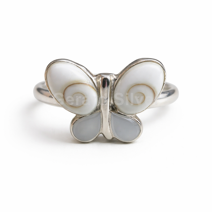 Anillo de Plata y Shiva Mariposa 