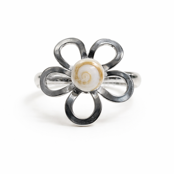 Anillo de Plata y Shiva Flor 