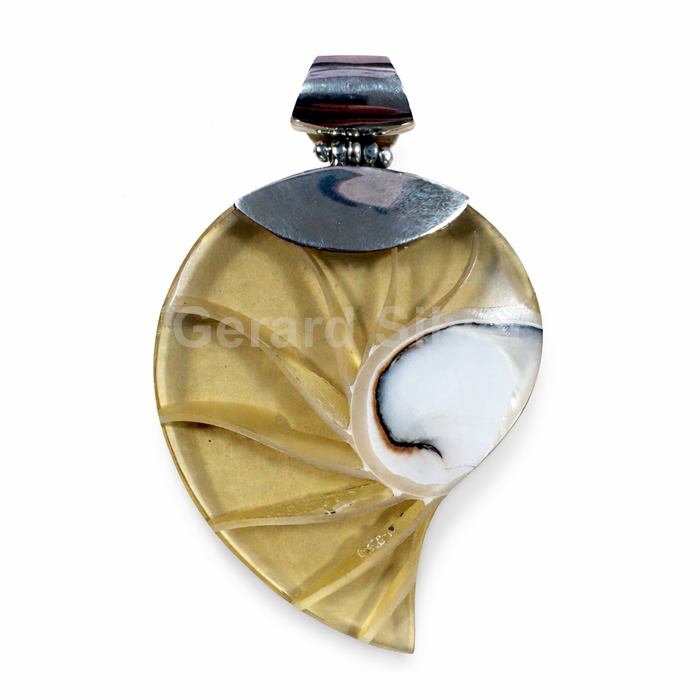 Colgante de Plata y Nácar con Resina 