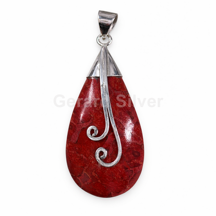 Colgante de Plata y Coral Esponja 