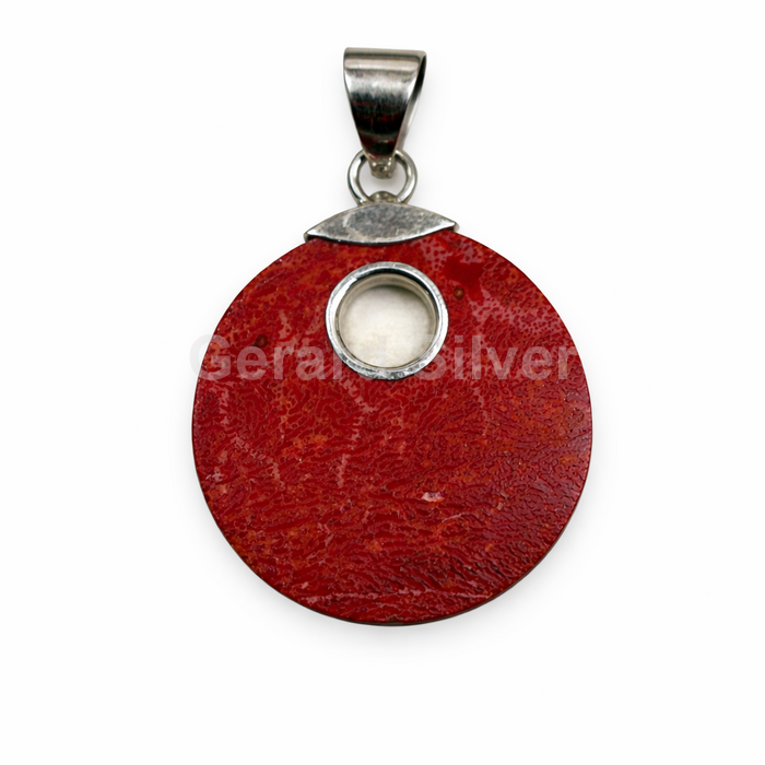 Colgante de Plata y Coral Esponja 