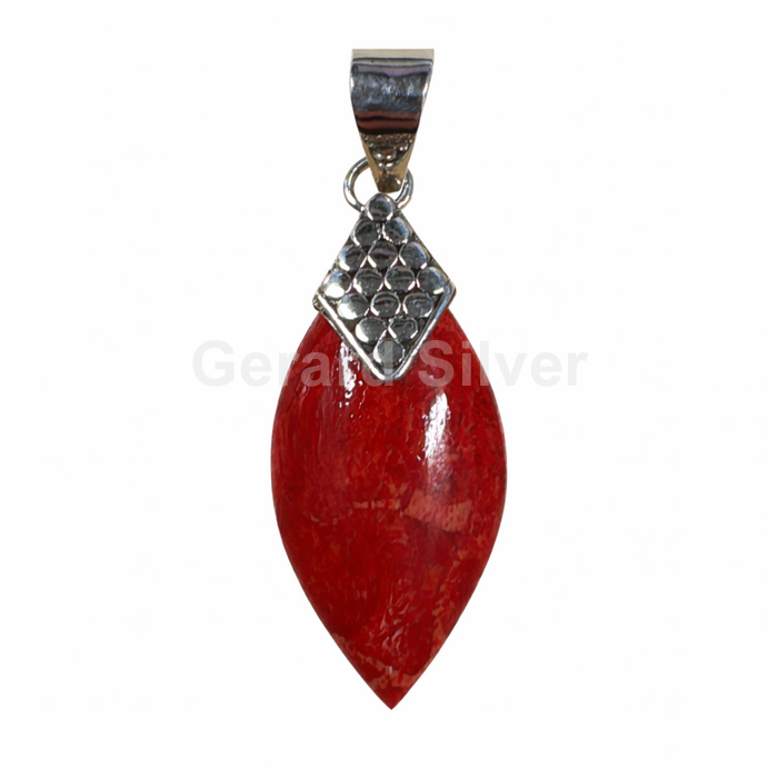 Colgante de Plata y Coral Esponja 