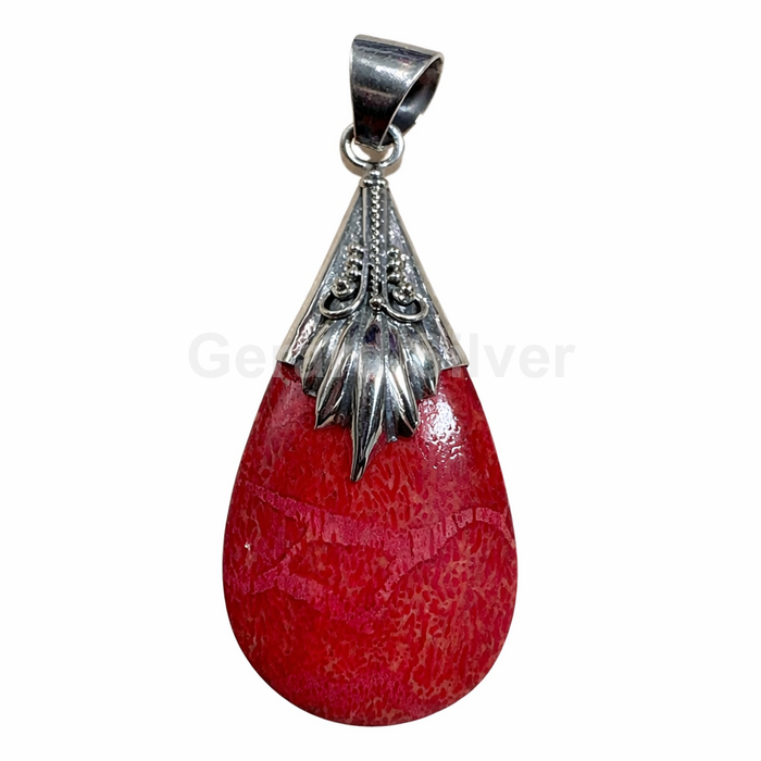 Colgante de Plata y Coral Esponja 