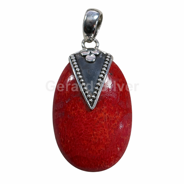 Colgante de Plata y Coral Esponja 