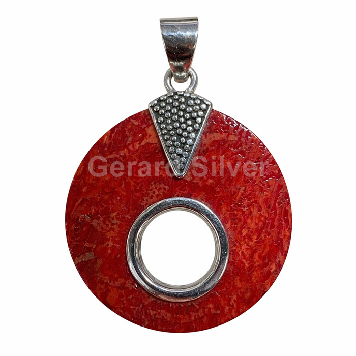 Colgante de Plata y Coral Esponja 