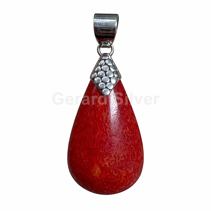 Colgante de Plata y Coral Esponja 