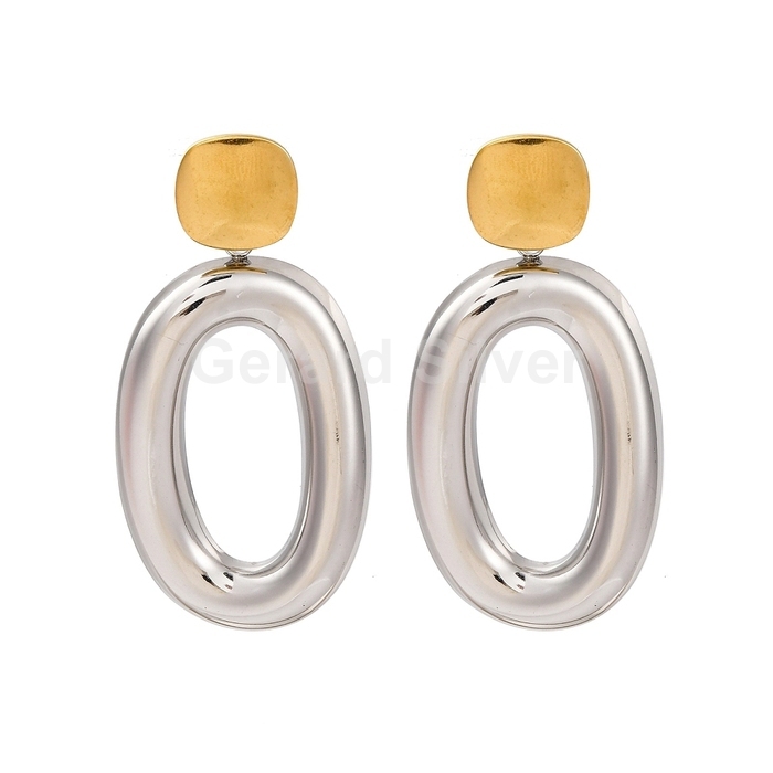 Pendiente de Acero 304 Combinado con Baño de Oro 18 K 