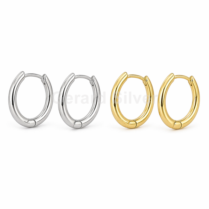 Aros de Latón con Baño de Platino o Oro 