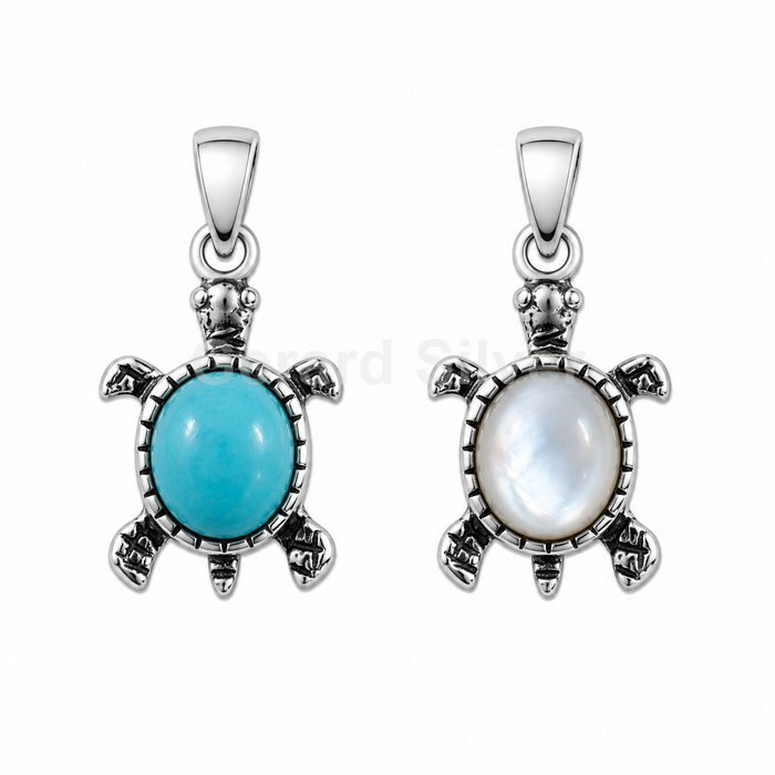 Colgante de Plata y Esmalte Tortuga 