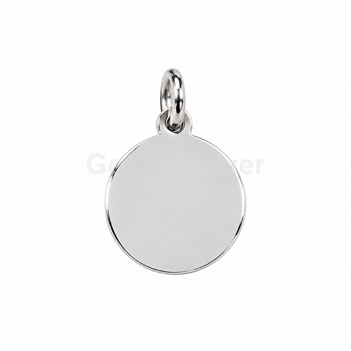 Colgante de Plata Placa Redonda de 10 MM 