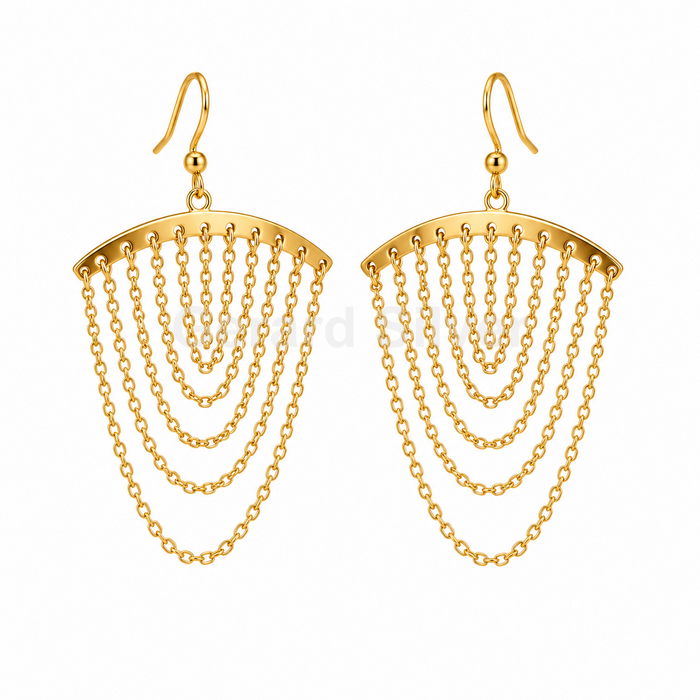 Pendiente de Acero 304 y Baño de Oro 18k