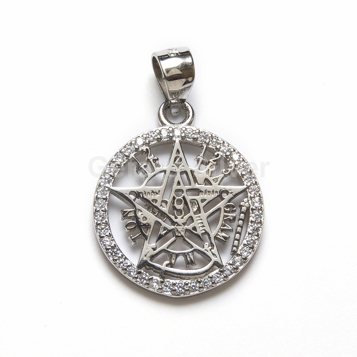 Colgante Plata y Circonita Tetragramaton 