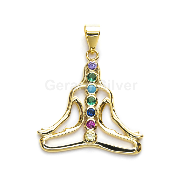 Colgante Plata Circonita 7 Chakras